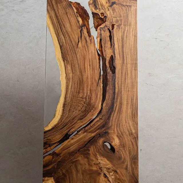 Plateau de table epoxy Bienne, résine transparente — plateaux epoxy