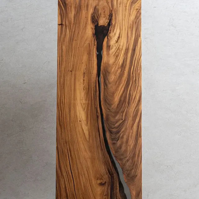 Plateau de table epoxy Eyrieux, résine noire — plateaux epoxy