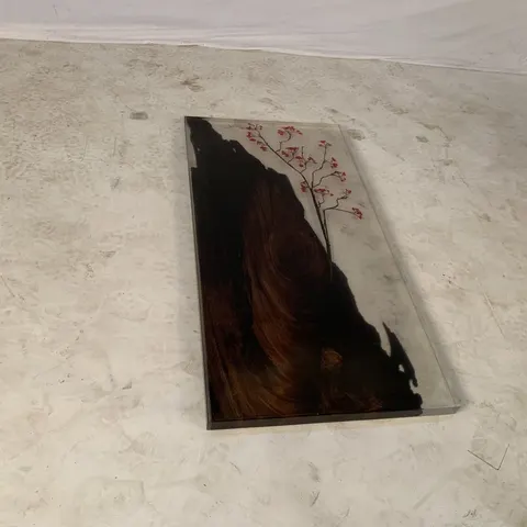 Plateau de table epoxy Moder, résine transparente — plateaux epoxy