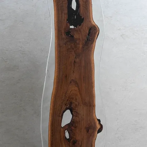 Plateau de table epoxy Ognon, résine transparente — plateaux epoxy