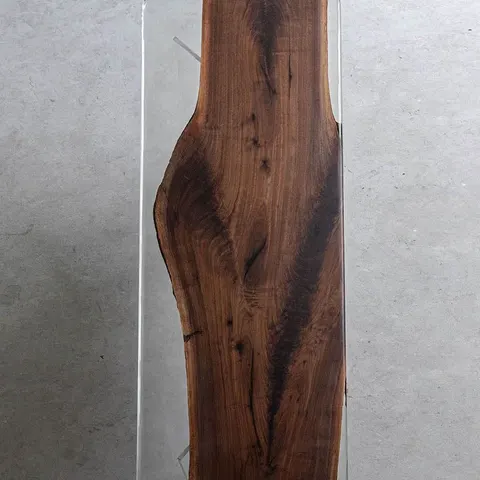 Plateau de table epoxy Oise, résine transparente — plateaux epoxy