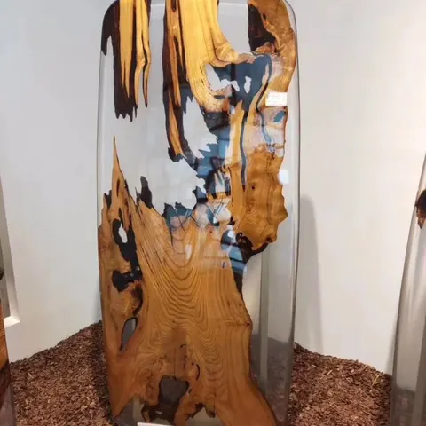 Plateau de table epoxy Rance, résine transparente — plateaux epoxy