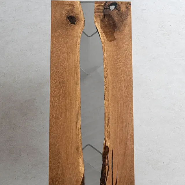 Plateau de table rivière Loue, résine transparente — plateaux epoxy