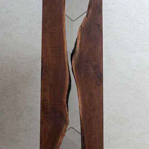 Plateau de table rivière Siagne, résine transparente — plateaux epoxy