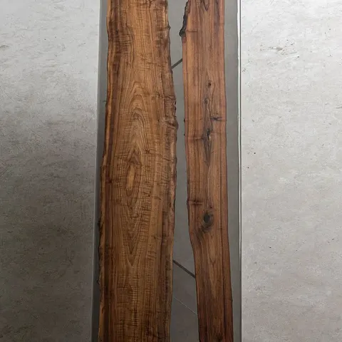 Plateau de table rivière Var, résine transparente — plateaux epoxy