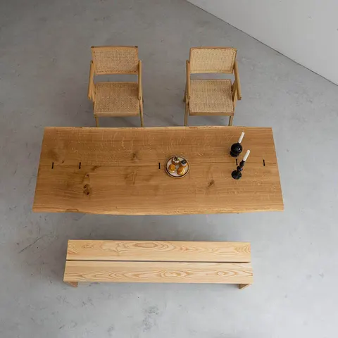 Table à manger en bois massif Gravona — tables à manger en bois massif