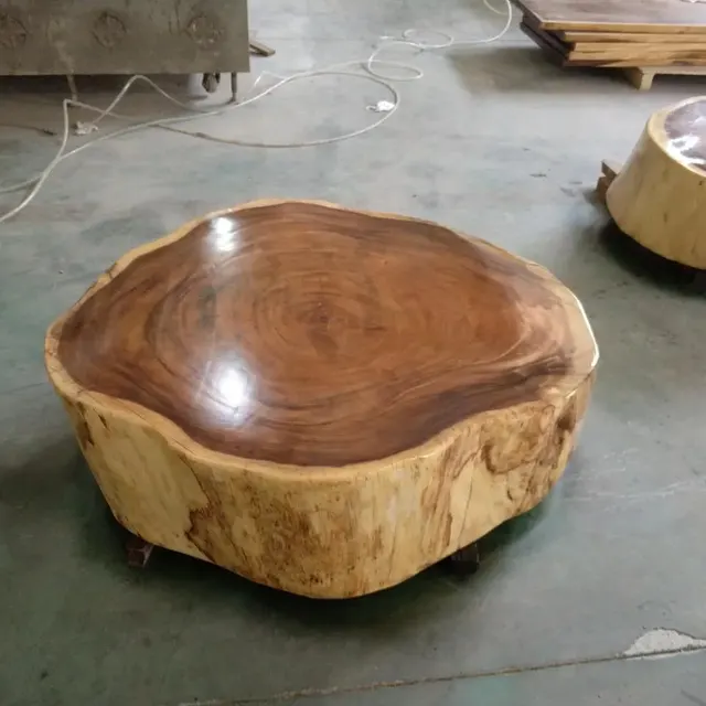 Table basse en bois massif ronde Sambre — tables basses