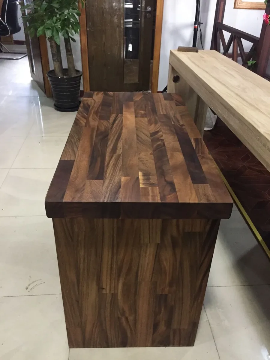 Table haute en bois massif Sorgue — ATELIER RIVIÈRE, fabrication à la commande